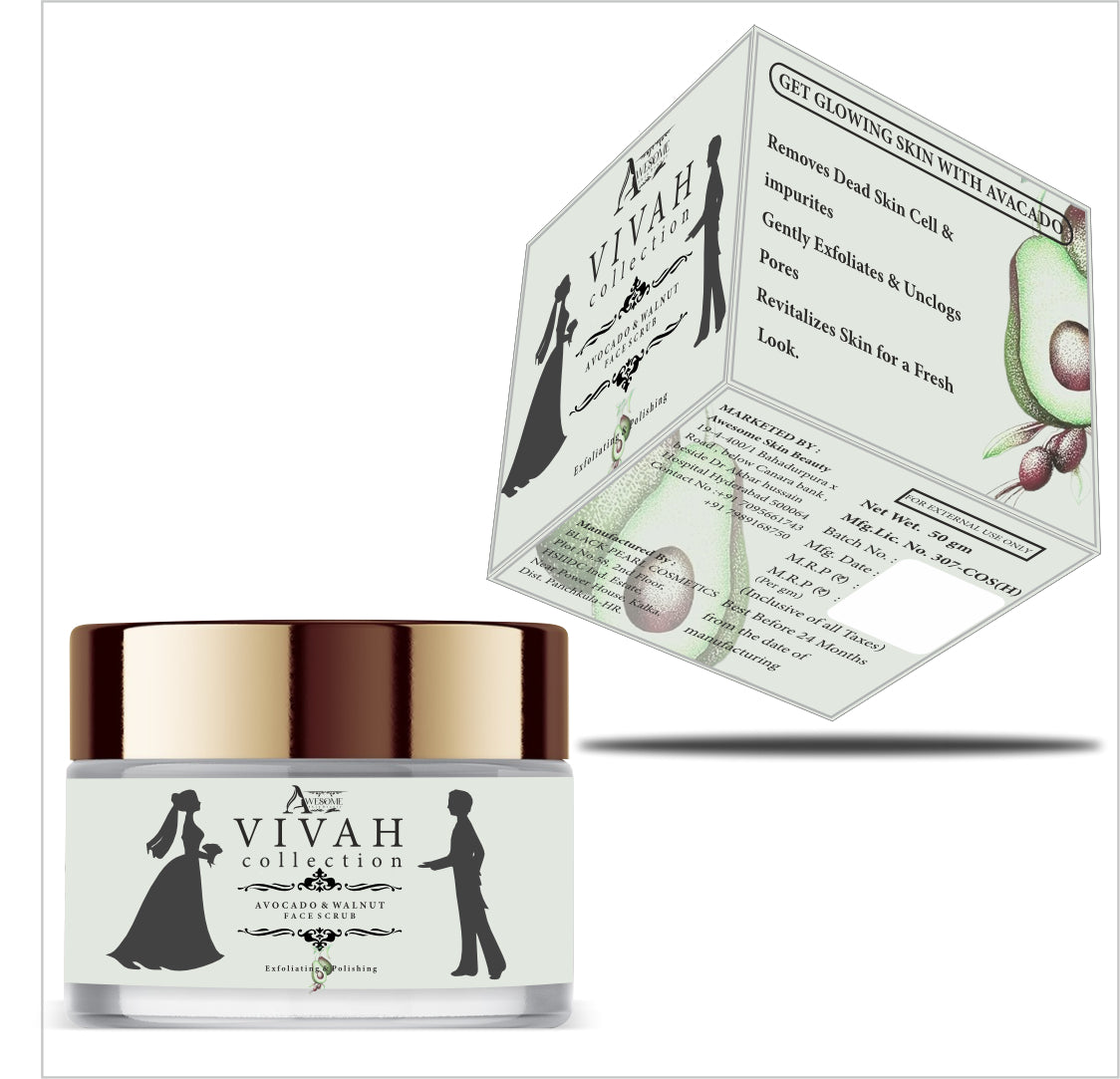 Avocado Circle Shape Scrub Facial Scrub to Remove Dead Skin