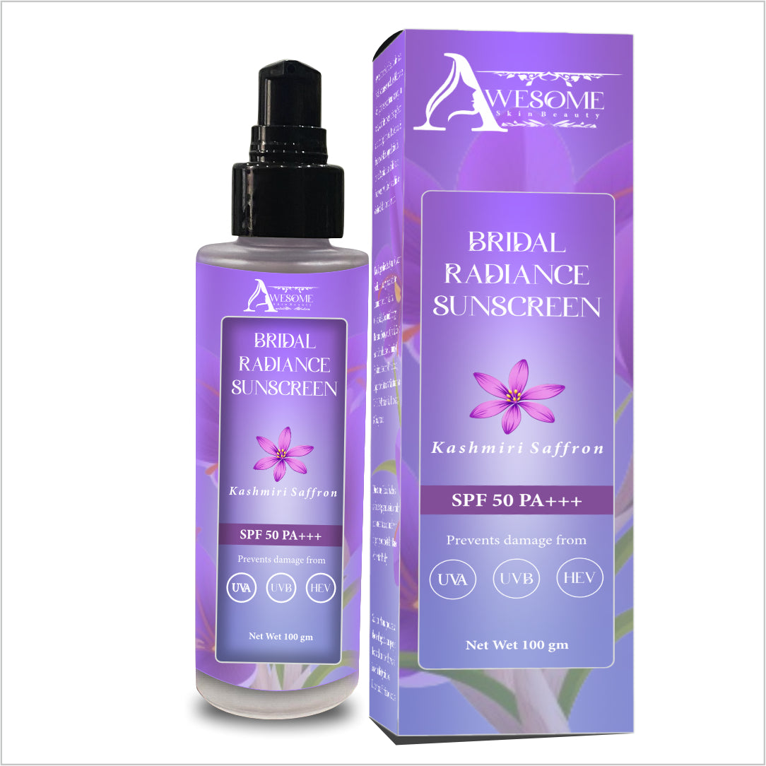 Saffron Sunscreen SPF 50 PA+++ Day sunscreen with saffron for Glow