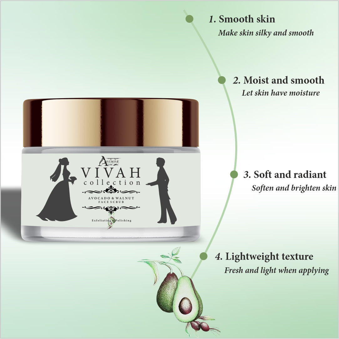 Avocado Circle Shape Scrub Facial Scrub to Remove Dead Skin