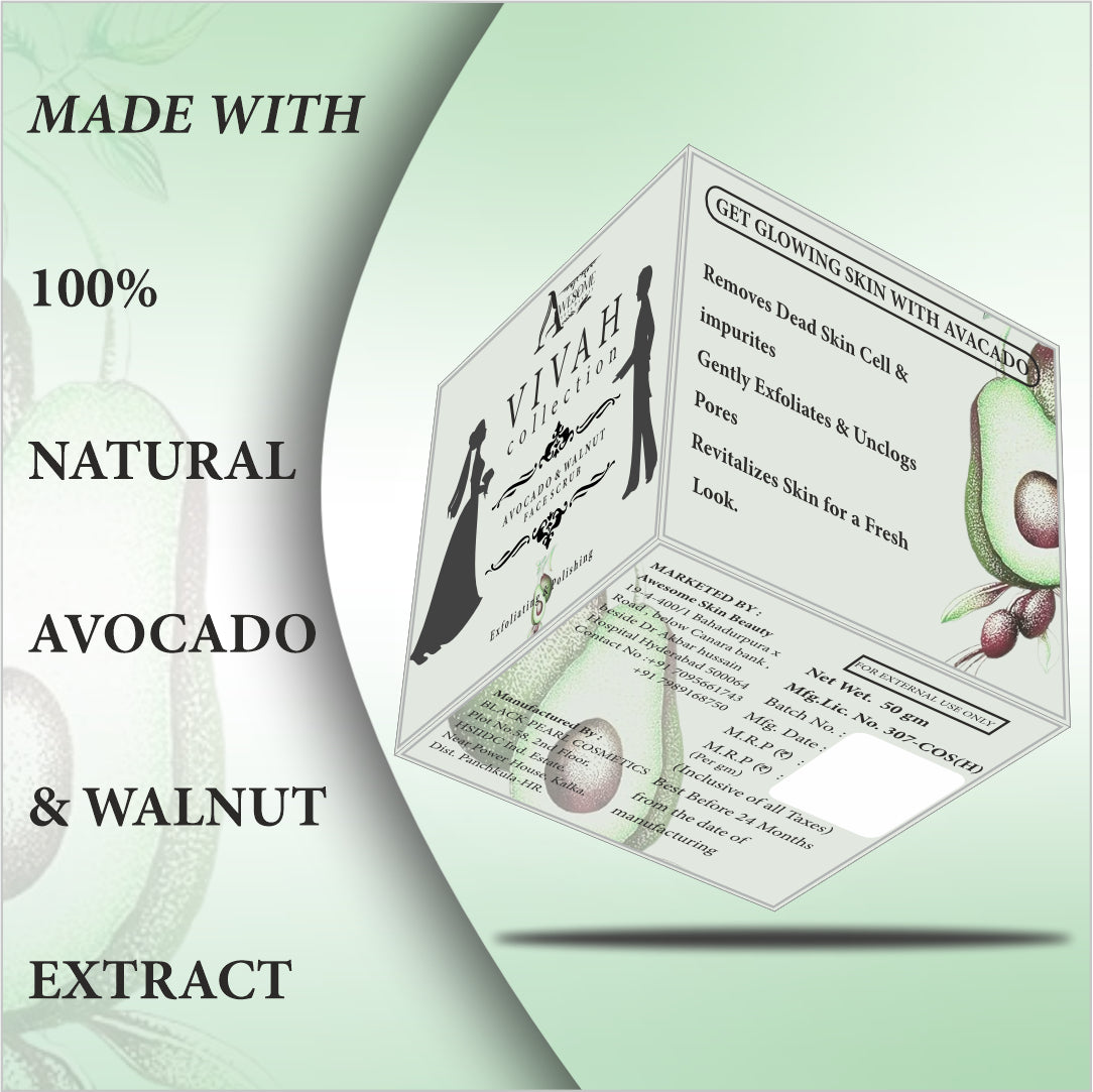 Avocado Circle Shape Scrub Facial Scrub to Remove Dead Skin