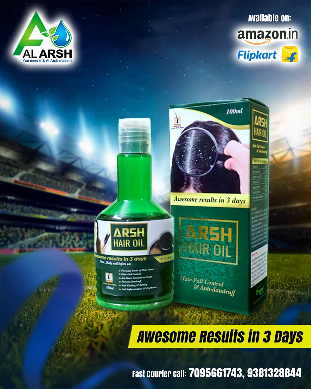 For Dandruff Intense Hair Fall And Hair Growth Al Arsh Hair Oil + ASB Shampoo Combo!! BUY Now