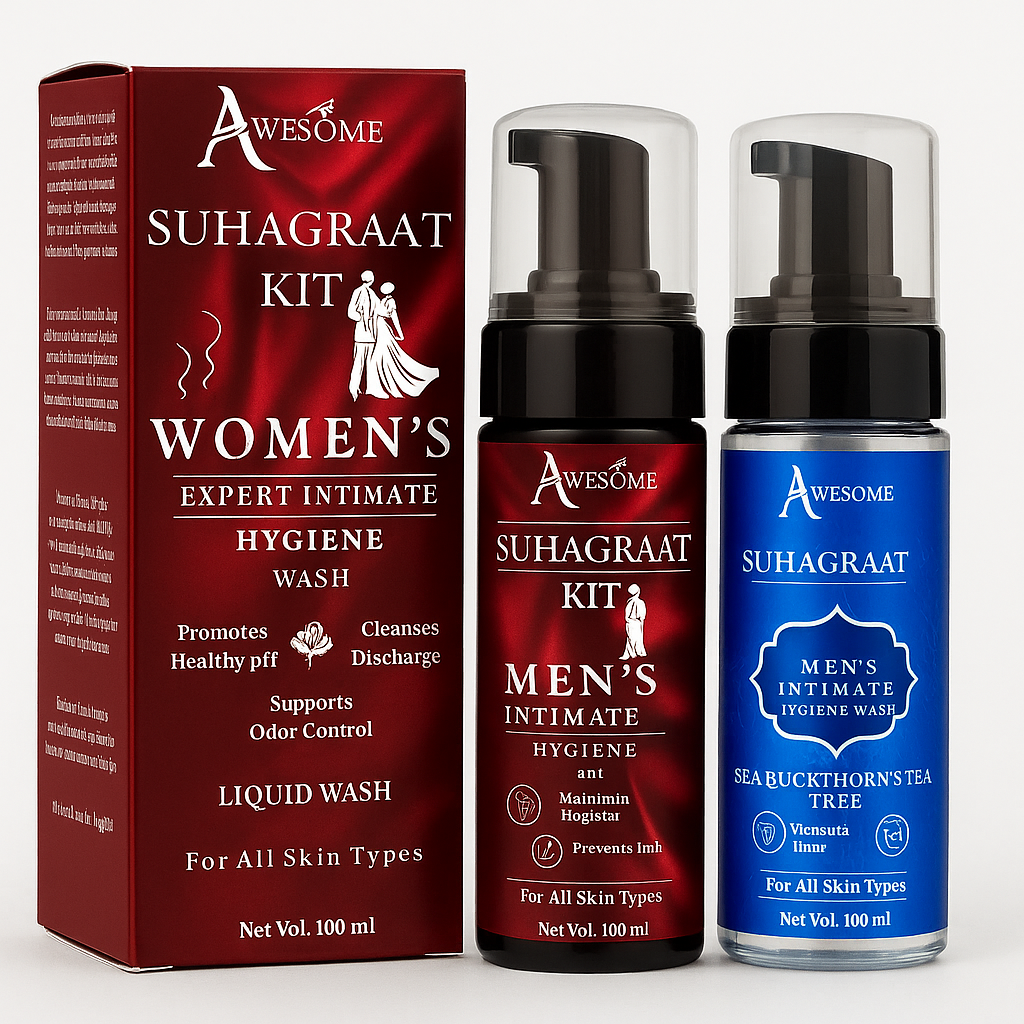 Suhagraat Intimate Hygiene Combo Wash – For Men & Women | pH Balanced | Odor Control | 100ml Each