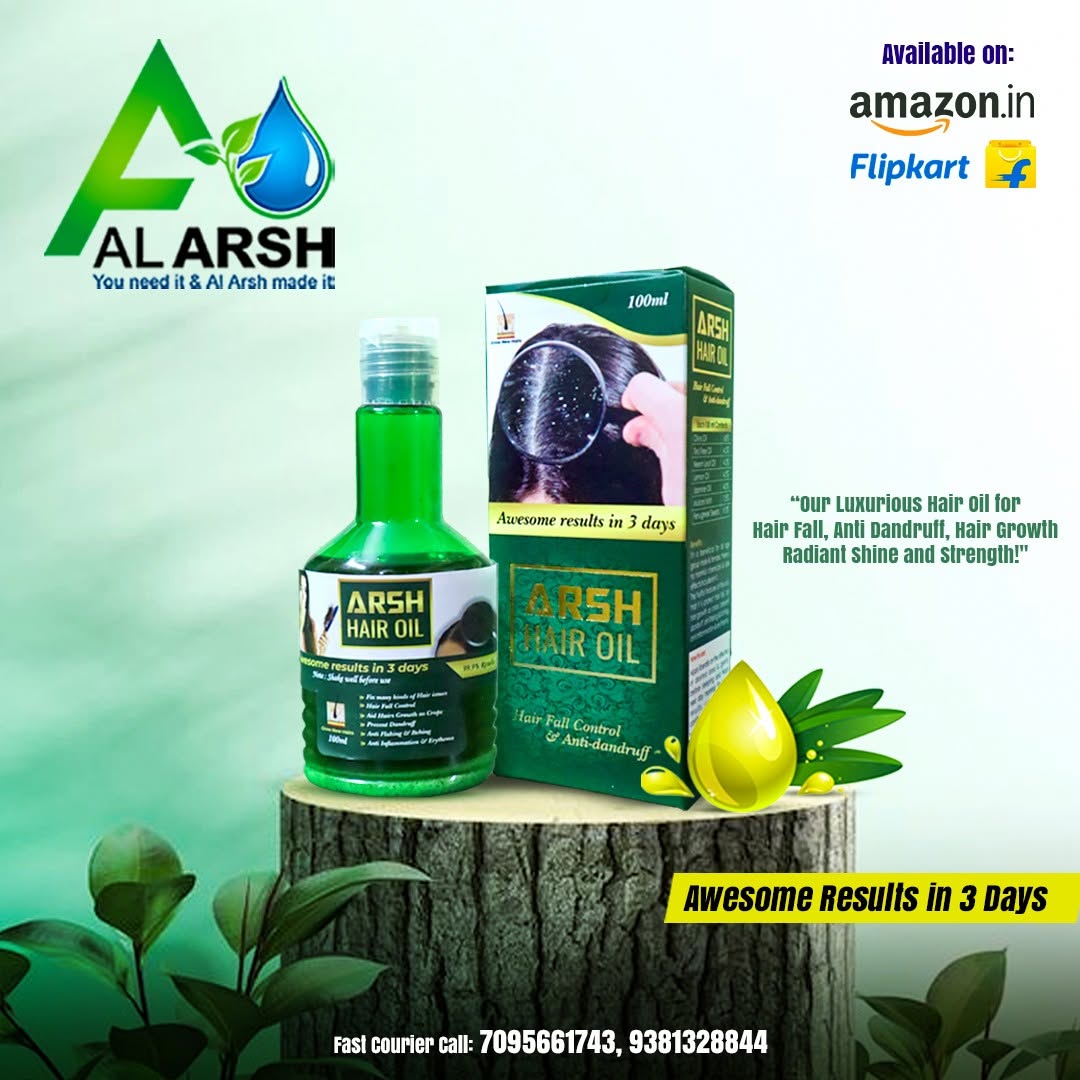 For Dandruff Intense Hair Fall And Hair Growth Al Arsh Hair Oil + ASB Shampoo Combo!! BUY Now