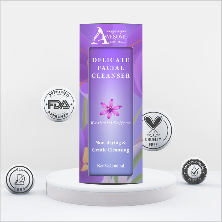 Elevate Your Skincare: The Gentle Purity of Saffron Delicate Facial Cleanser Reveal Fresh, Radiant Skin with Saffron Delicate Facial Cleanser!