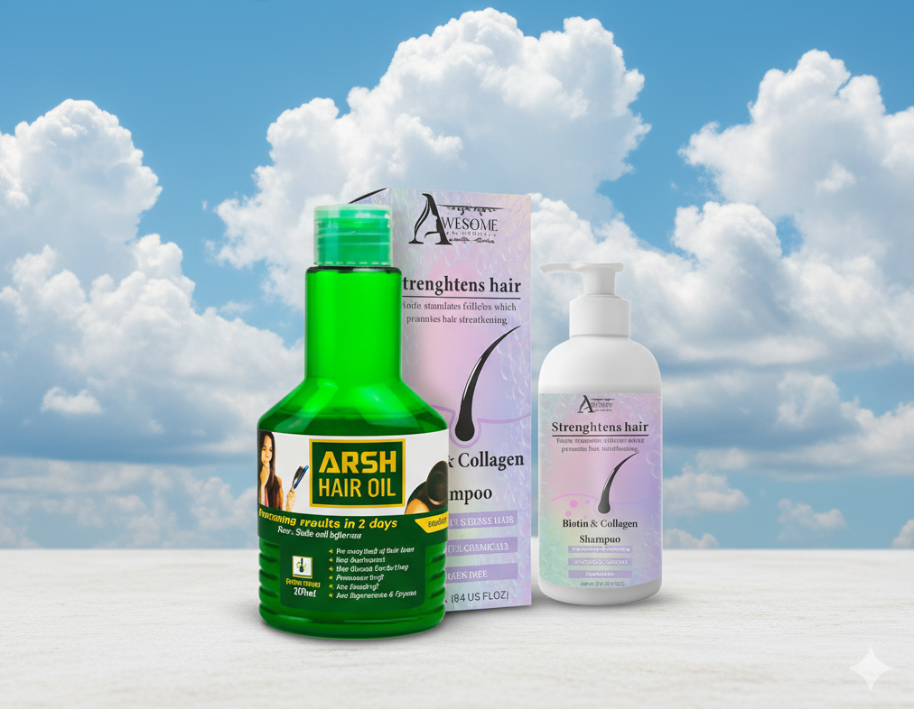 For Dandruff Intense Hair Fall And Hair Growth Al Arsh Hair Oil + ASB Shampoo Combo!! BUY Now