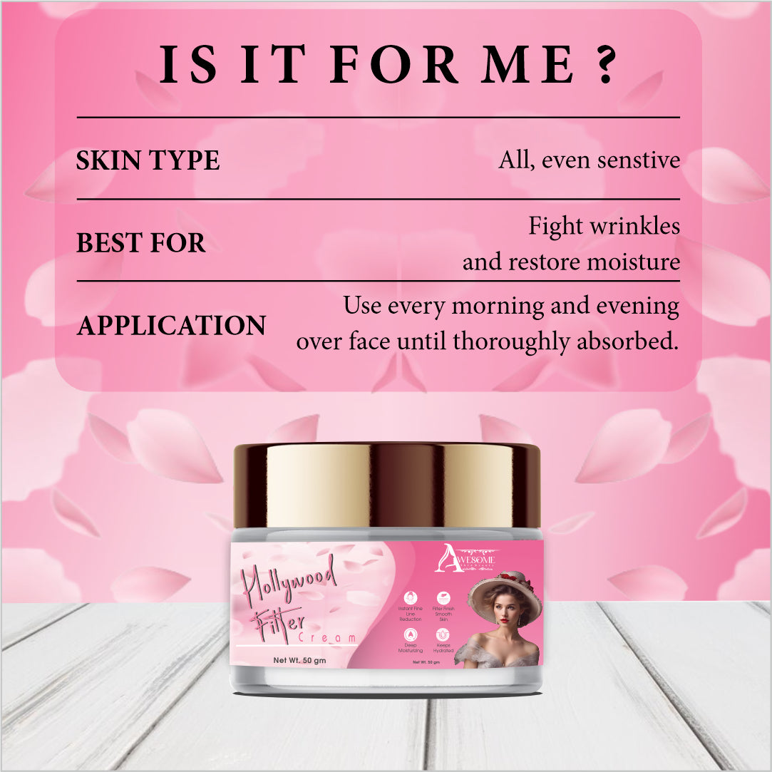 Hollywood Filter Night Cream Instant Glow Cream for Smooth Skin