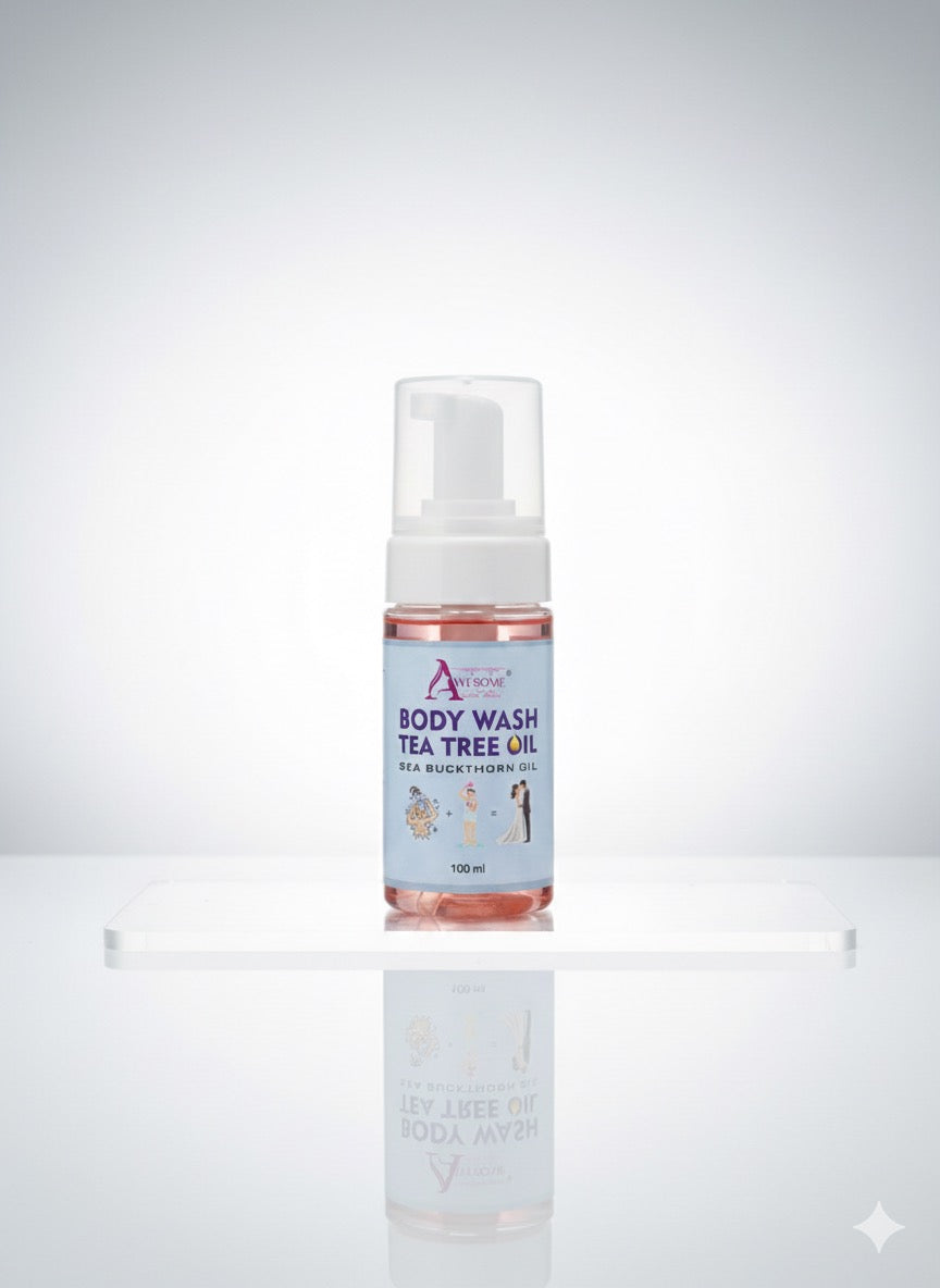 Awesome Skin Beauty Body Wash of Tea Tree Oil & Sea Buckthorn Oil