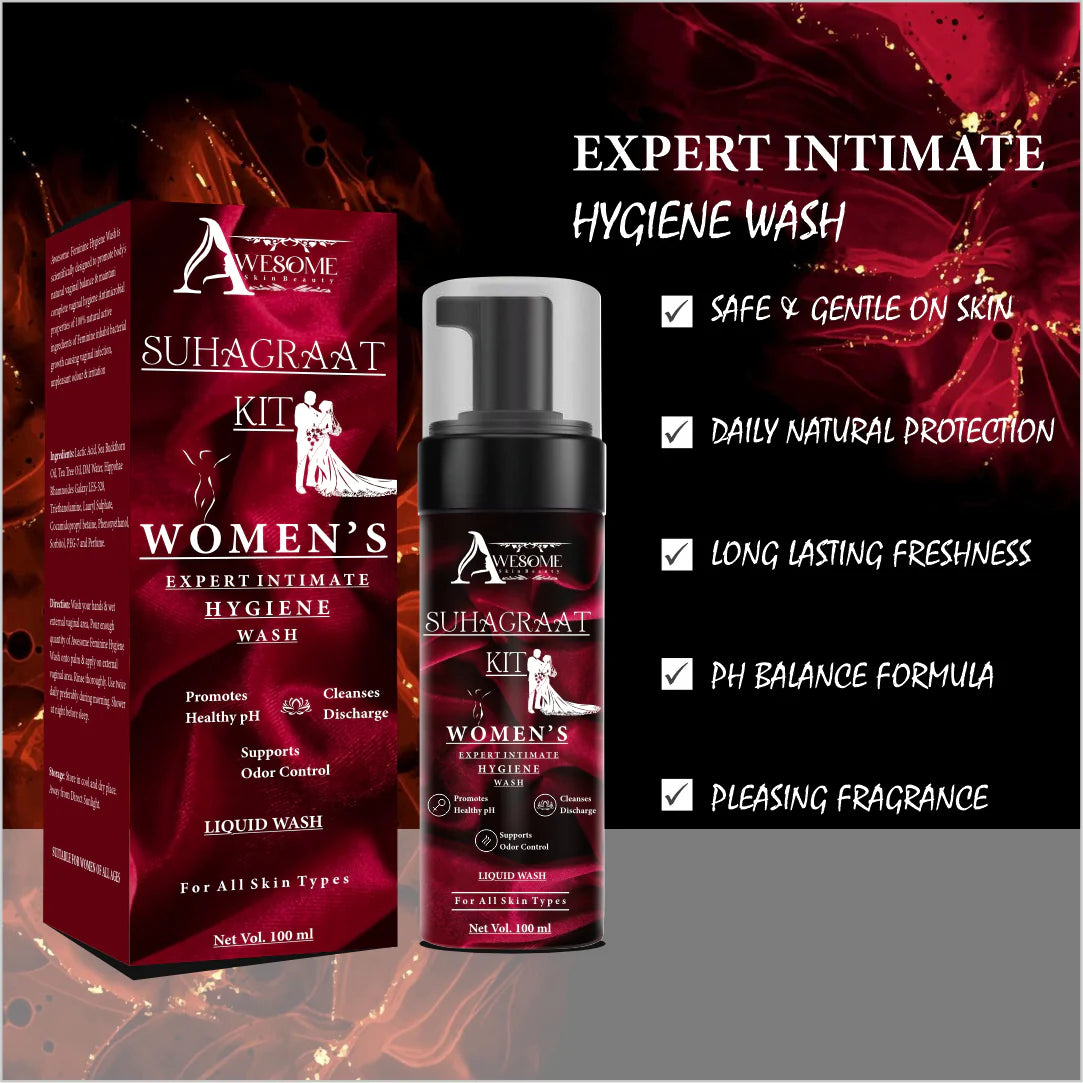 Suhagraat Intimate Hygiene Combo Wash – For Men & Women | pH Balanced | Odor Control | 100ml Each