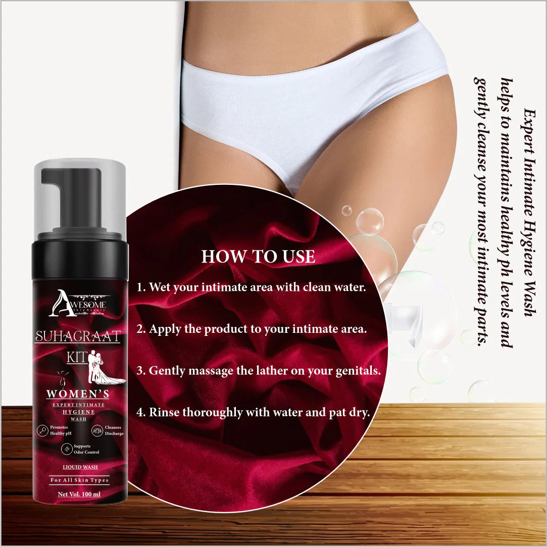 Suhagraat Intimate Hygiene Combo Wash – For Men & Women | pH Balanced | Odor Control | 100ml Each