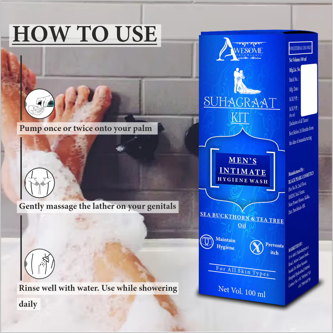 Suhagraat Intimate Hygiene Combo Wash – For Men & Women | pH Balanced | Odor Control | 100ml Each