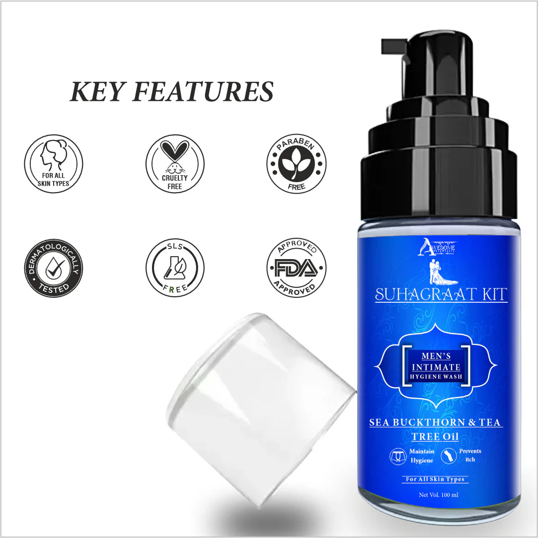 Suhagraat Intimate Hygiene Combo Wash – For Men & Women | pH Balanced | Odor Control | 100ml Each